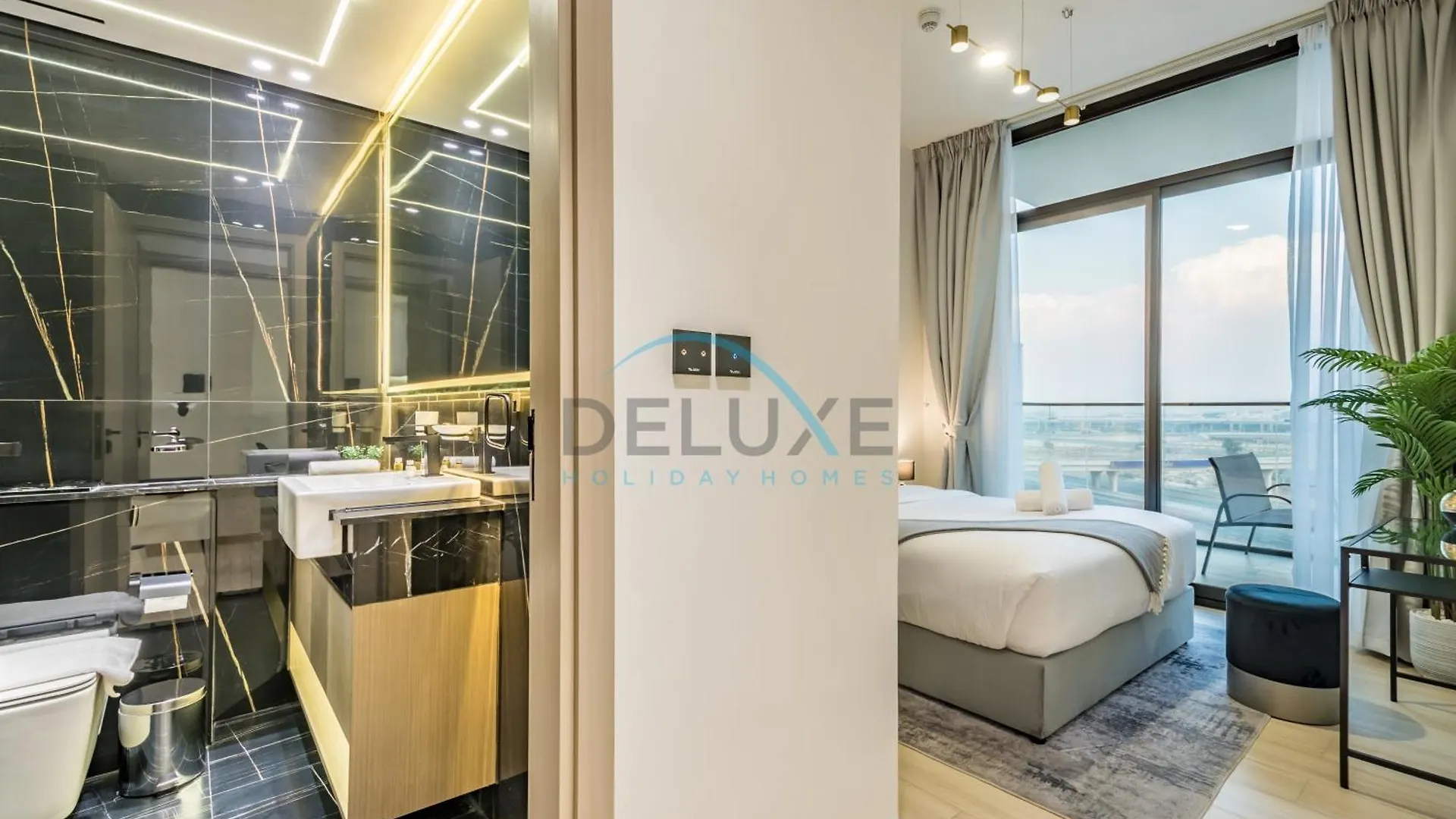 Chic 1Br Apartment In Binghatti Luna By Deluxe Holiday Homes Dubaj 0*,